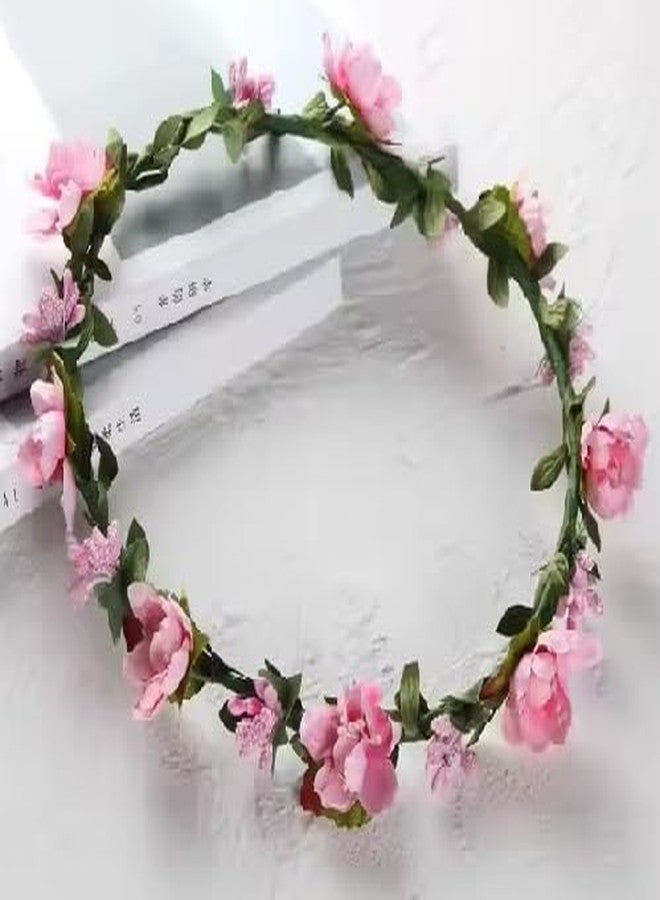 QUILBOOL Floral Crown Tiara for Girls & Women - Multicolor Handmade Flower Headband for Weddings, Birthdays, Festivals, Cosplay & Boho Parties - Pack of 1 (Multi-Design) - Image 3